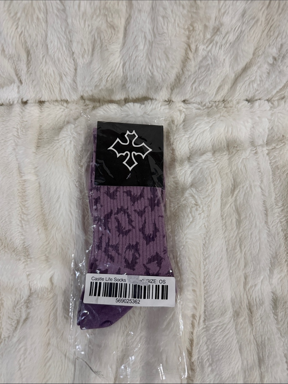 Purple castle life Patterned Crew Socks